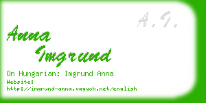 anna imgrund business card